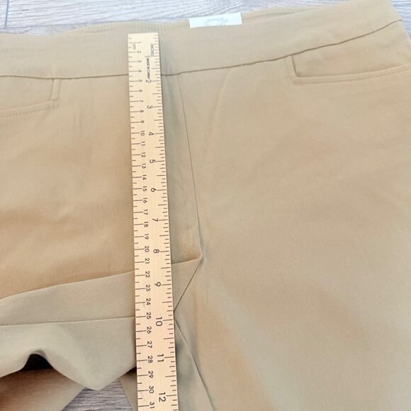 Time and Tru Capri Crop Pants Womens Size 14 Khaki Mid Rise Millennium Casual - Picture 10 of 12